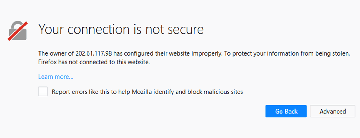 your connection is not secure firefox for mac