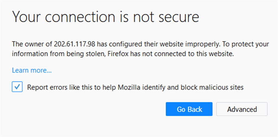 how to fix insecure connection on firefox 2018