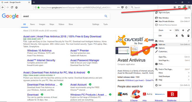 avast online security add on firefox