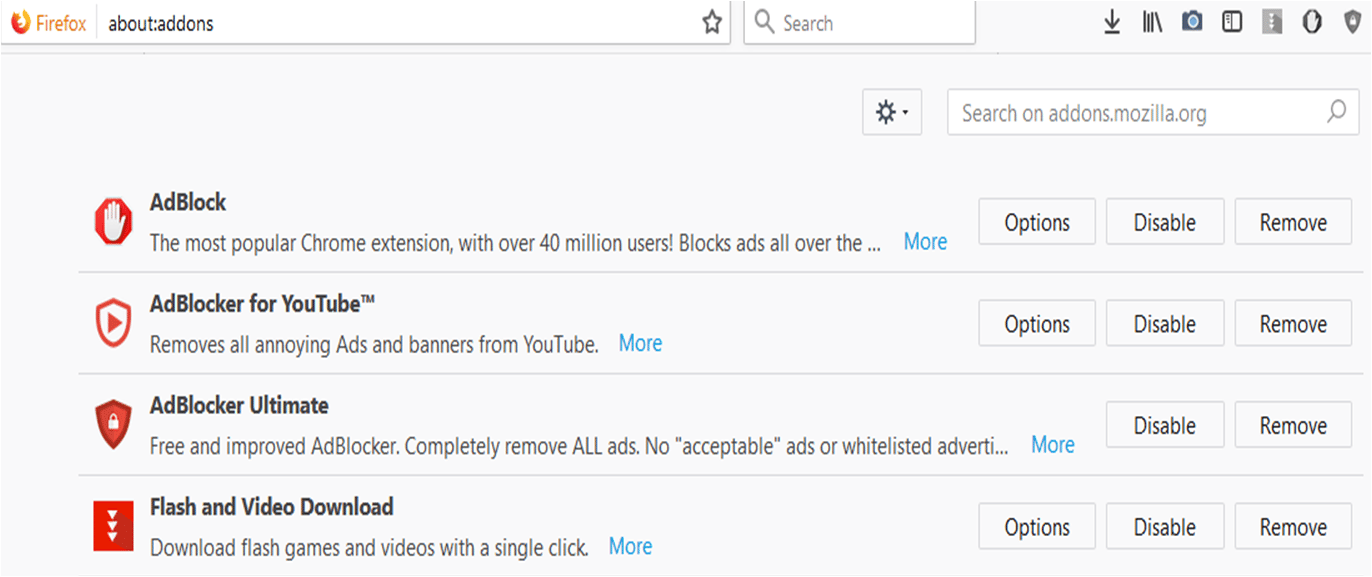 how to remove adblock from mozilla firefox