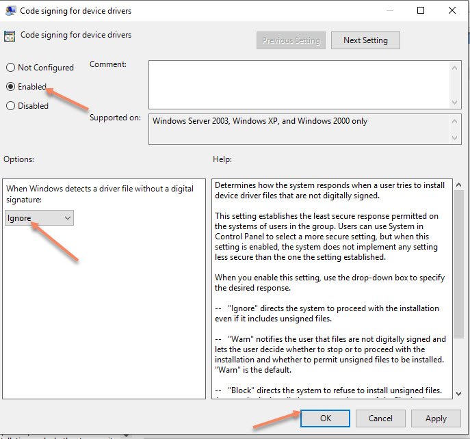 Code Signing For Device Drivers