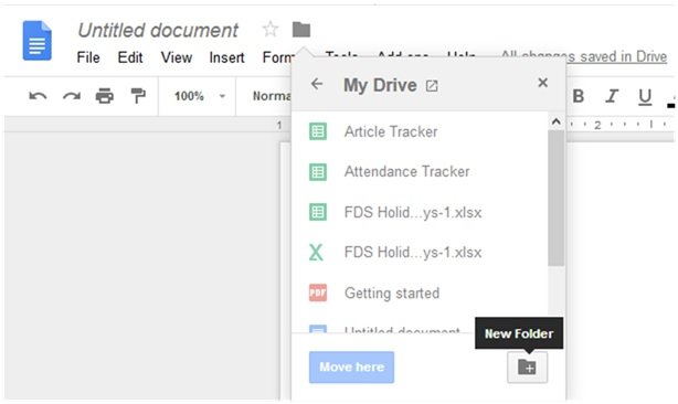 Create New Folder In Docs