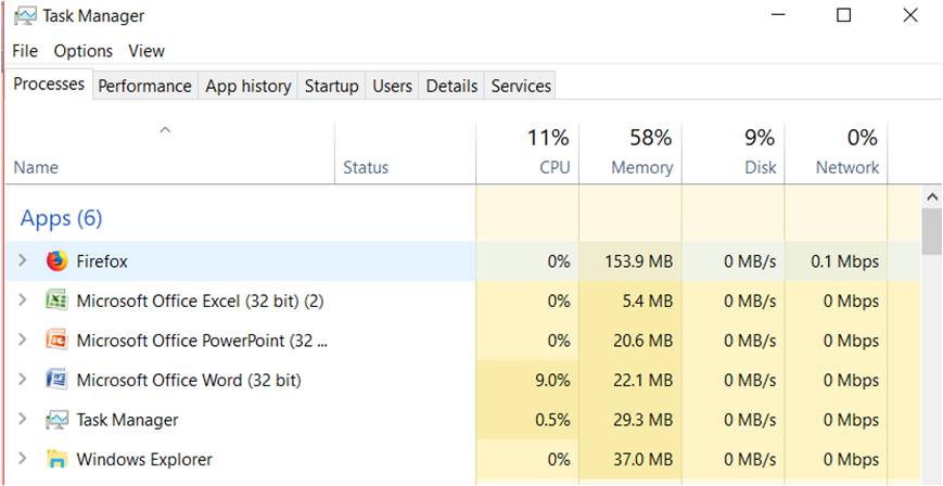 2 firefox in task manager
