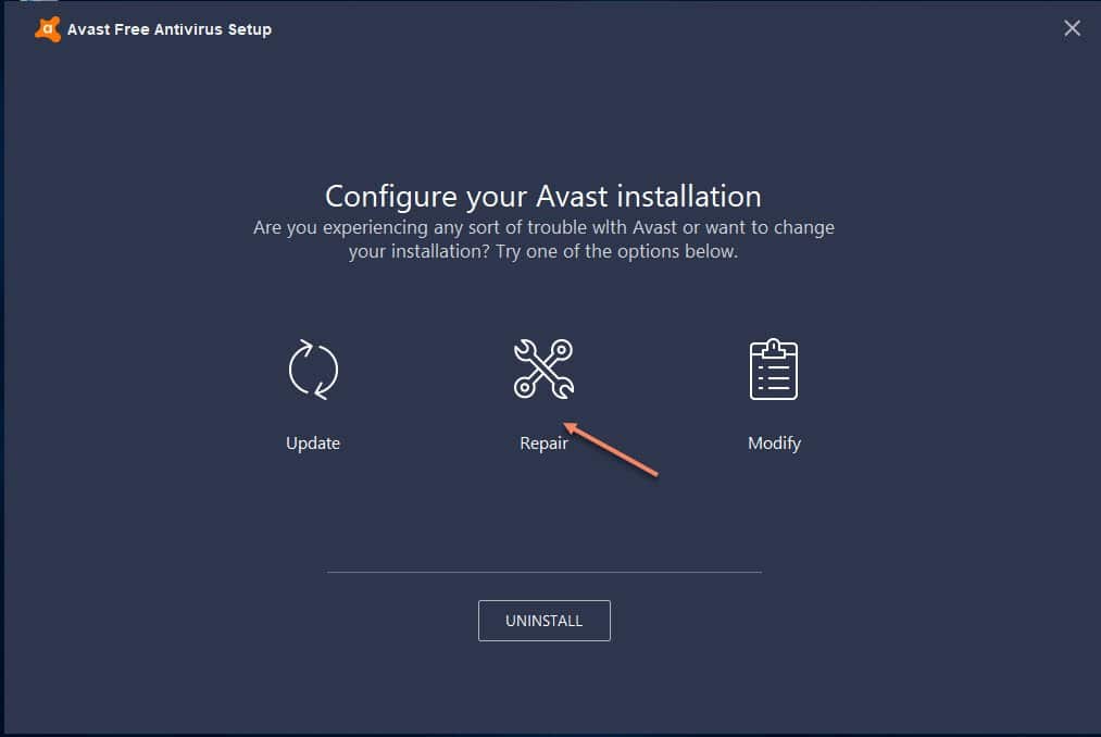 avast antitrack premium setup stuck