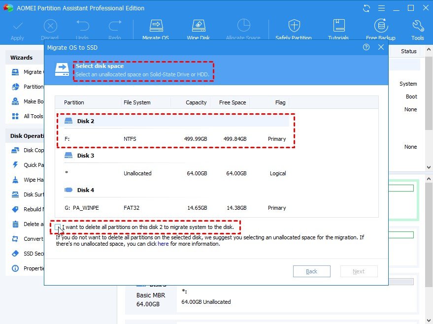 Partition Wizard Step 2