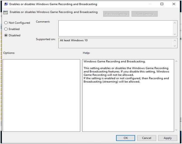 Enable_Disable_Game Recording