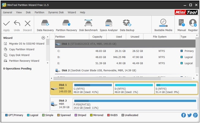 Minitool Partitioning Wizard Easy And Free Disk Management