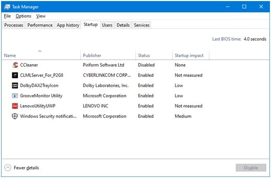 disable onenote startup windows 10