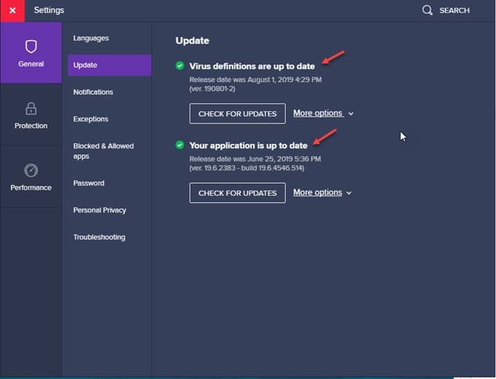 avast update problems april 2019