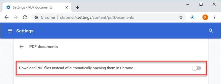 chrome open pdf instead of download