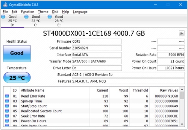 crystal disk manager