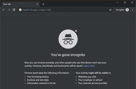 google chrome incognito loading faster