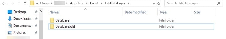 tile database corrupt windows 10 fix