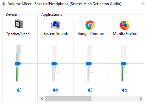 volume mixer not opening