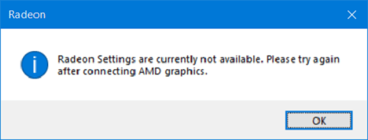 amd radeon settings wont open