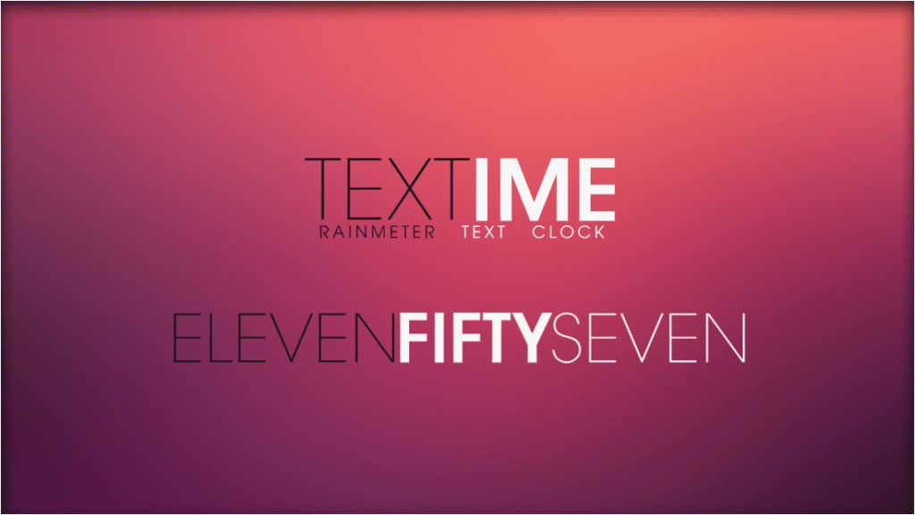 text clock rainmeter skin