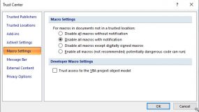 how to disable macros word 2013