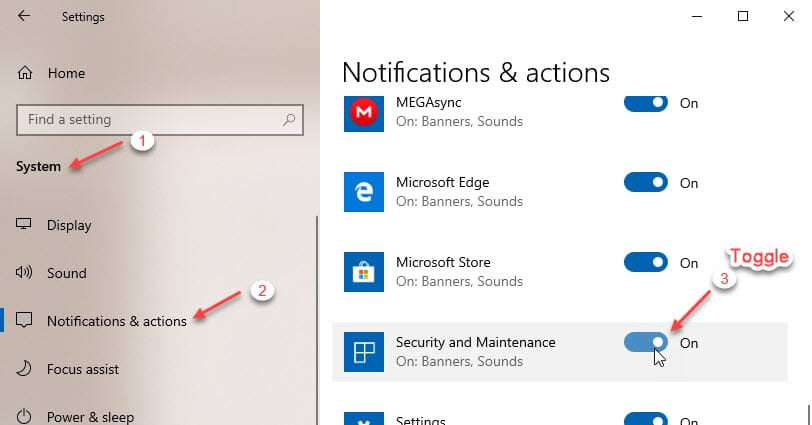 windows 10 actions recommended