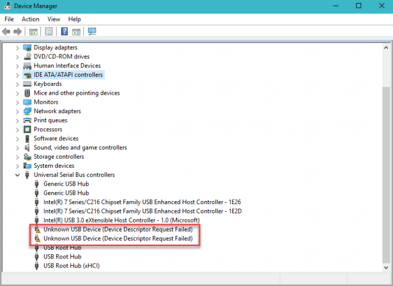 Unknown USB Device Error In Windows 10 [SOLVED]