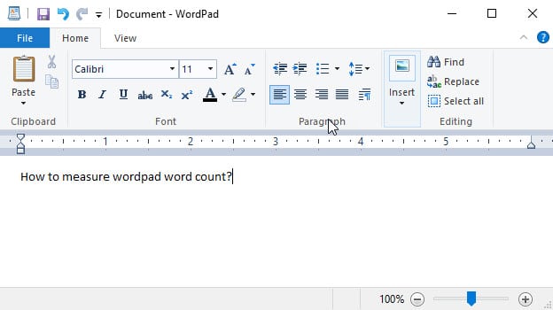 comment voir le nombre de mots sur wordpad