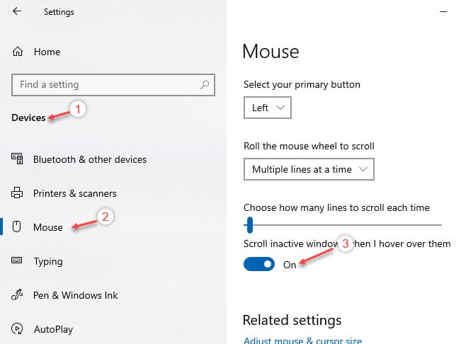 mouse scroll settings keep resetting windows 10