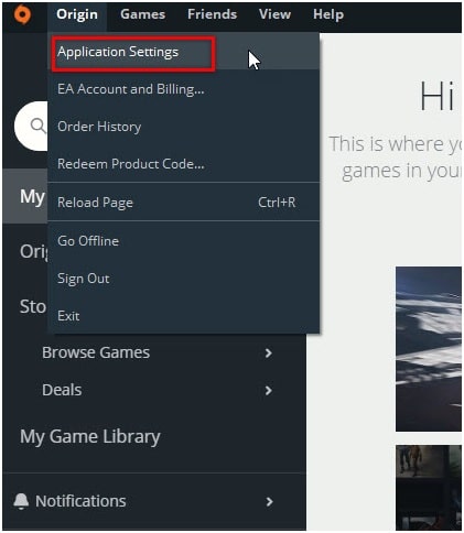Origin_application_settings