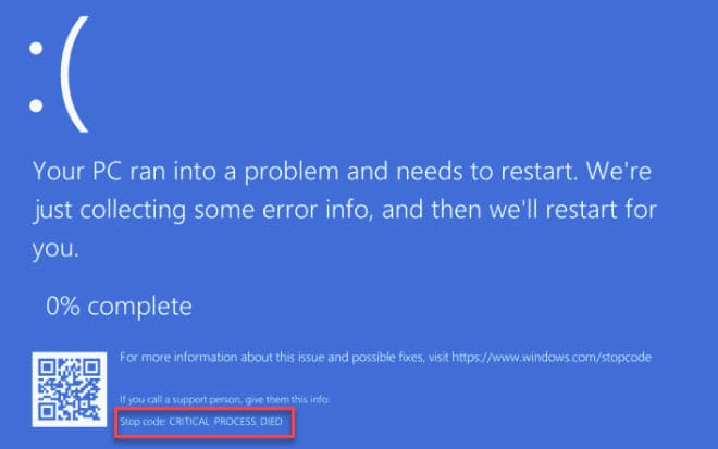 Critical Process Died In Windows 10 - How TO Fix ? [SOLVED]