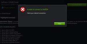 nvidia geforce experience unable to connect