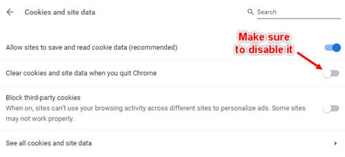 Chrome_disable_Clear_cookie_option