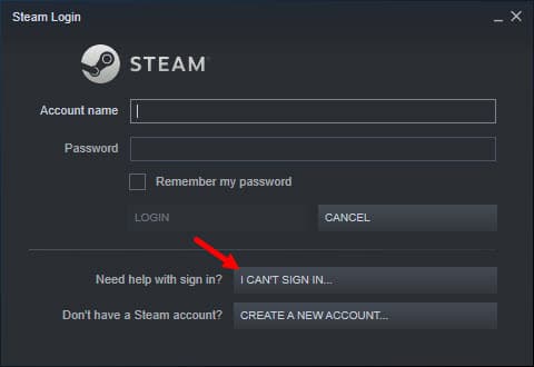 steam forgot password games