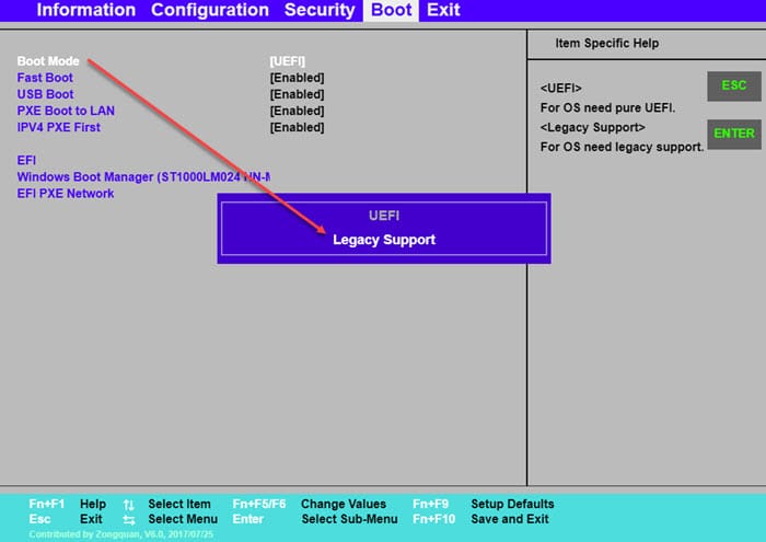 winclone efi boot startup windows