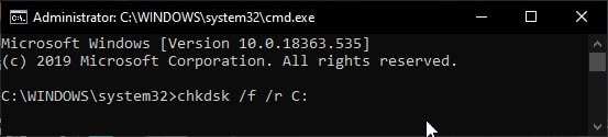 chkdsk_C_f_r