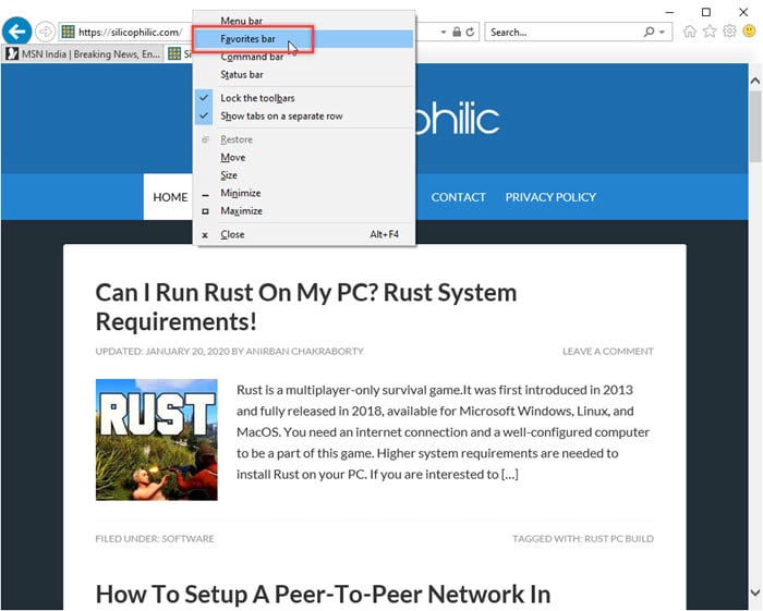 how_to_show_favorites_bar_in_ie_11