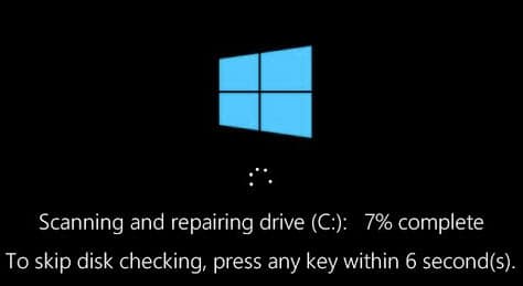 windows 10 close this box and repair drive