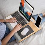 Laptop and mobile on Desk