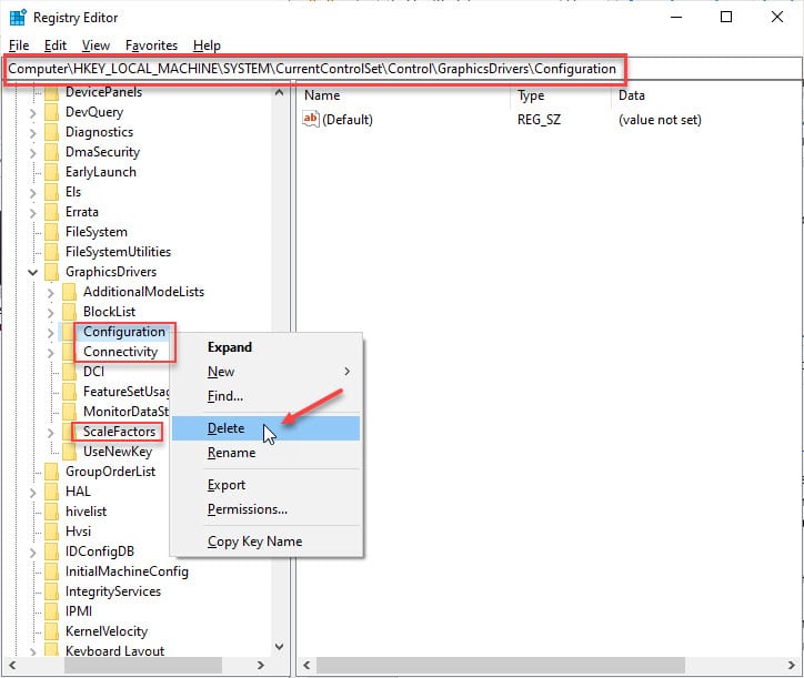 clear_multiple_display_configuration