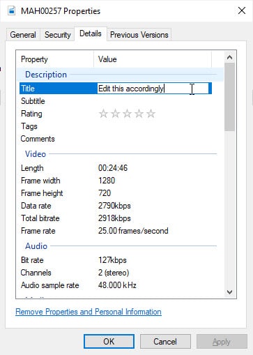 itunes video metadata editor windows 10
