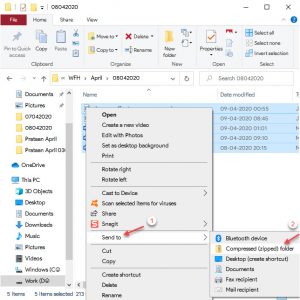 windows 10 automatically compressing files