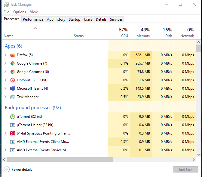 minecraft new launcher in task manager not working