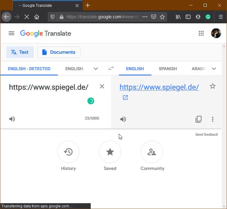 translate extension firefox