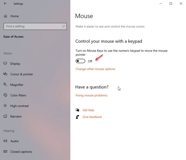 How To Use Keyboard As Mouse In Windows 10?