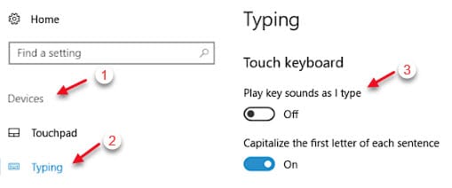 keyclick with sound