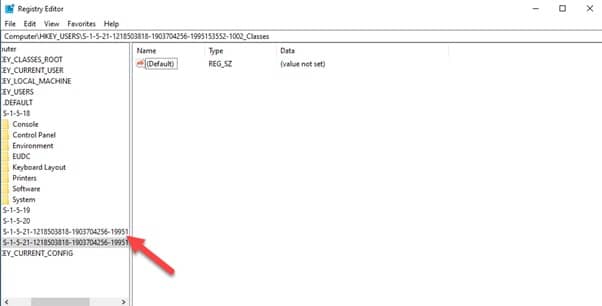 Registry Editor Default Value