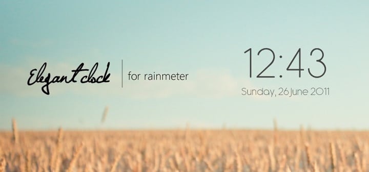 rainmeter elegant clock
