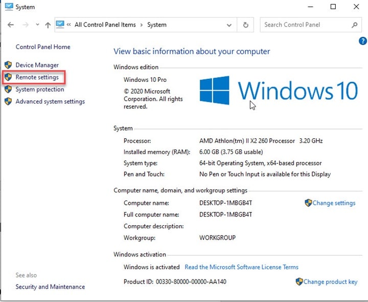 how to enable remote access windows 8.1