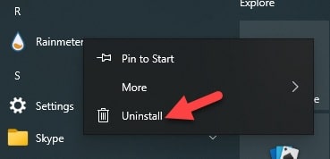 how to uninstall rainmeter skins