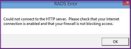 Rads_Error_Could_Not_Connect_To_The_Http_Server
