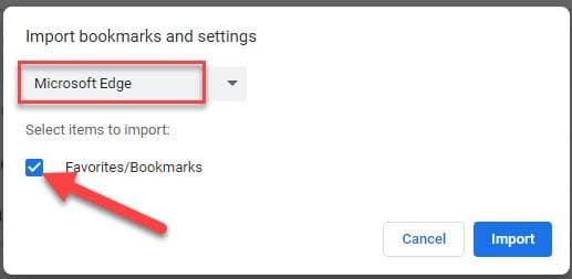 import_bookmarks_and_settings_from_edge_to_chrome