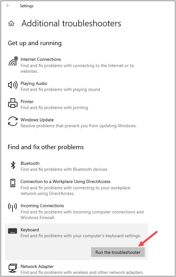 run_keyboard_troubleshooter