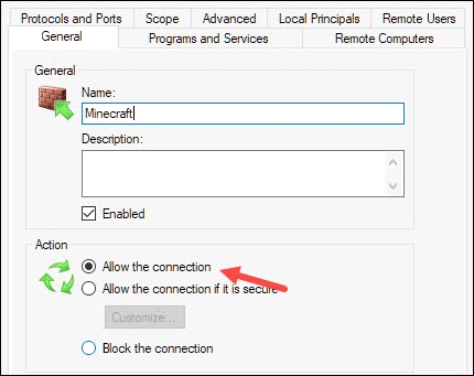 allow-the-connection-option-minecraft
